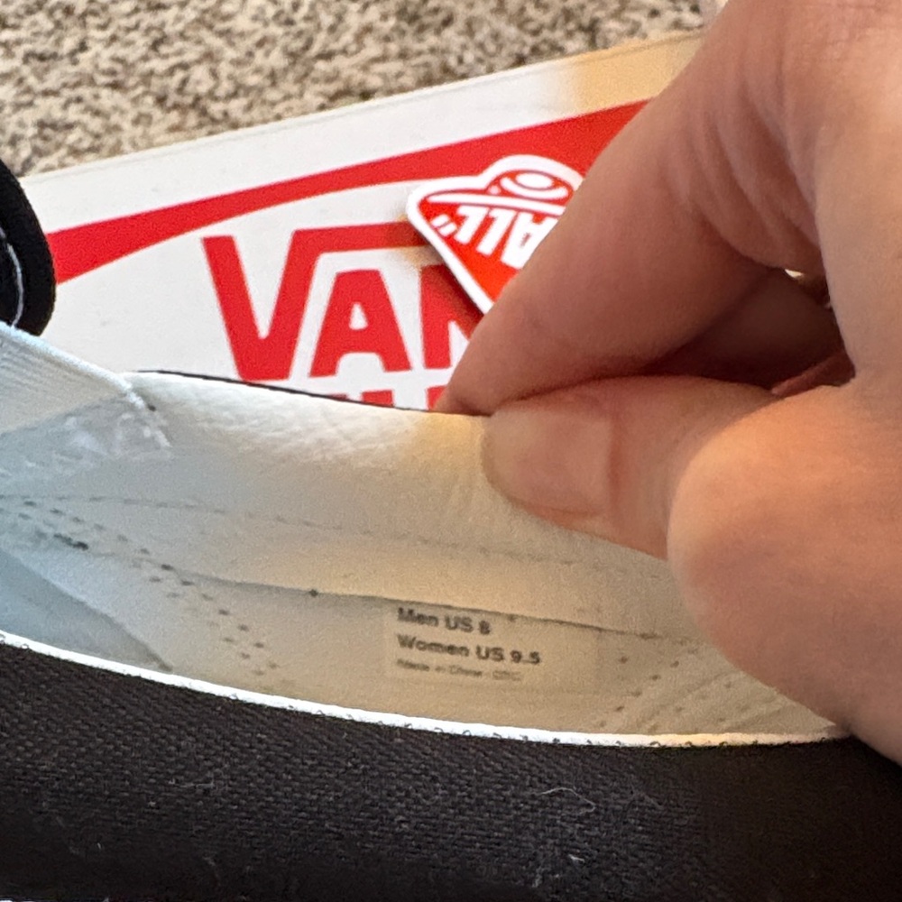 Vans Black and Red Cherry Slip-On Sneakers - Picture 3 of 4